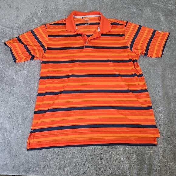 adidas Other - Adidas Golf Shirt Mens Large Organe/  Climalite Short Sleeve Pullover Sportswear